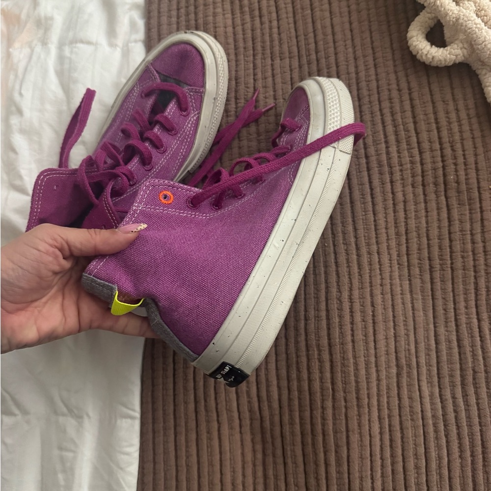 Trendy Purple Canvas Sneakers